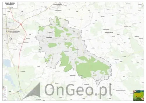 Mapa gminy Sieroszewice